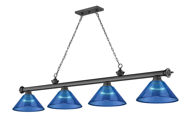Z-Lite - 2306-4BP-ARDB - Four Light Billiard - Cordon - Bronze Plate