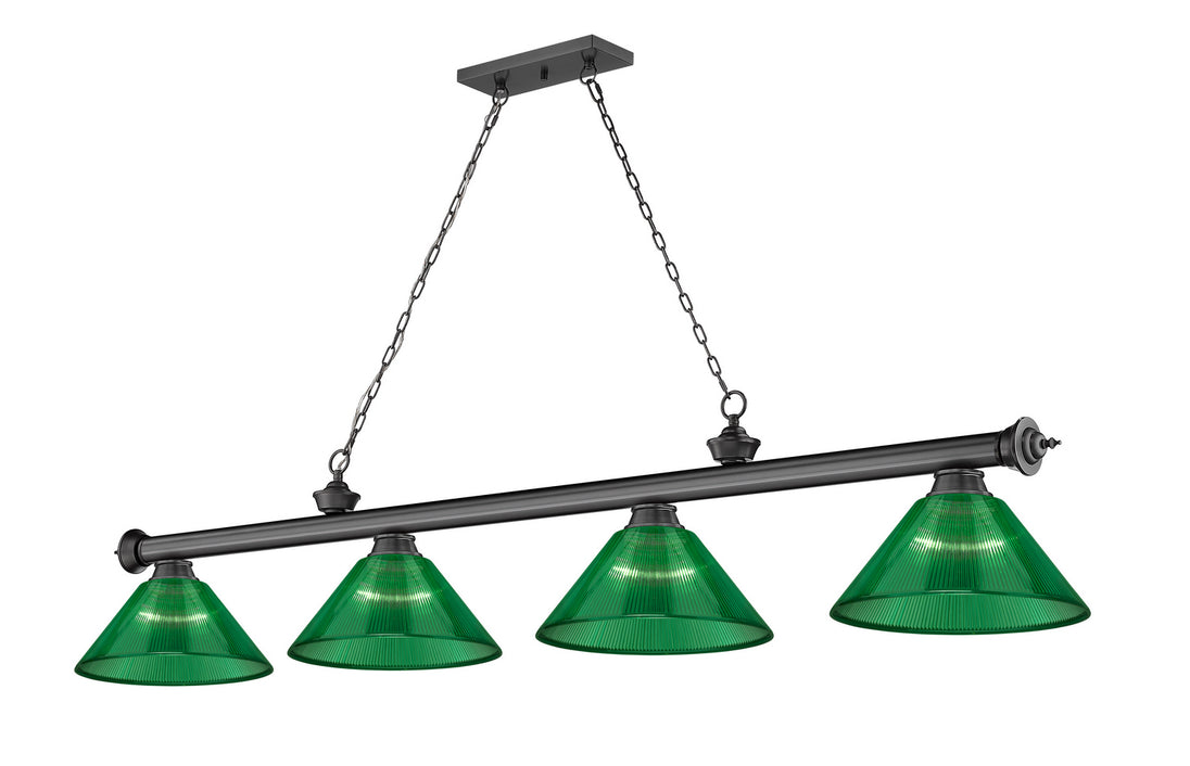 Z-Lite - 2306-4BP-ARG - Four Light Billiard - Cordon - Bronze Plate