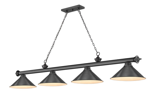 Z-Lite - 2306-4BP-BP15 - Four Light Billiard - Cordon - Bronze Plate