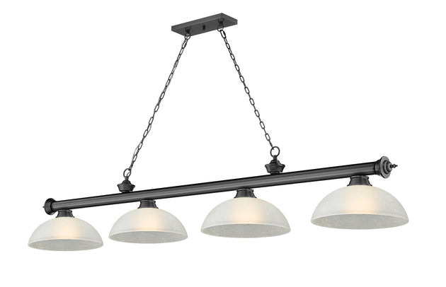 Z-Lite - 2306-4BP-DWL14 - Four Light Billiard - Cordon - Bronze Plate