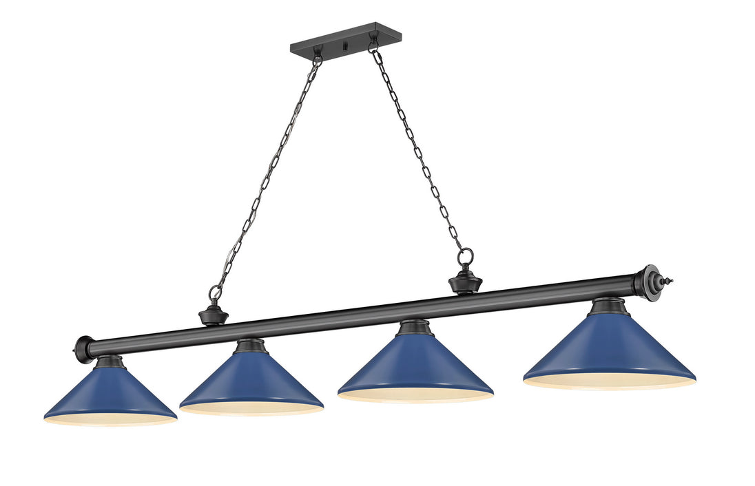 Z-Lite - 2306-4BP-MNB - Four Light Billiard - Cordon - Bronze Plate
