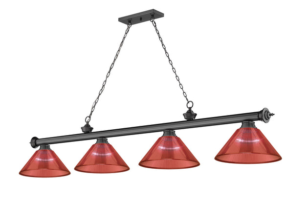 Z-Lite - 2306-4BP-PRD - Four Light Billiard - Cordon - Bronze Plate
