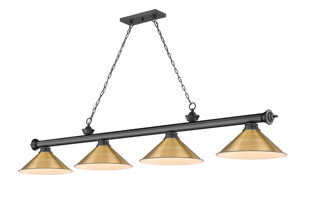 Z-Lite - 2306-4BP-RB15 - Four Light Billiard - Cordon - Bronze Plate