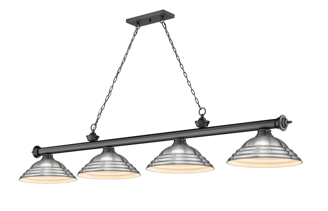 Z-Lite - 2306-4BP-SBN - Four Light Billiard - Cordon - Bronze Plate
