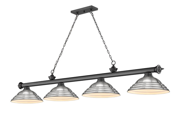 Z-Lite - 2306-4BP-SBN - Four Light Billiard - Cordon - Bronze Plate
