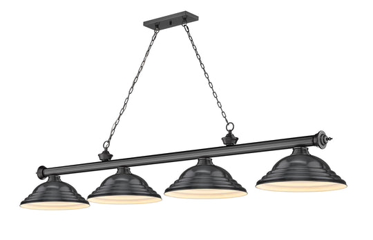 Z-Lite - 2306-4BP-SBP - Four Light Billiard - Cordon - Bronze Plate