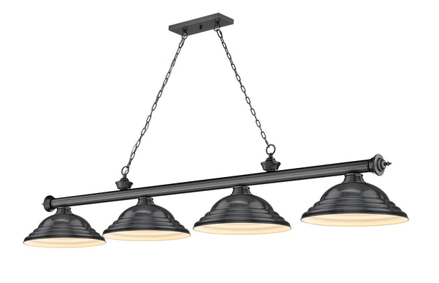 Z-Lite - 2306-4BP-SBP - Four Light Billiard - Cordon - Bronze Plate