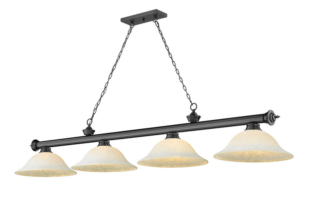Z-Lite - 2306-4BP-WM16 - Four Light Billiard - Cordon - Bronze Plate