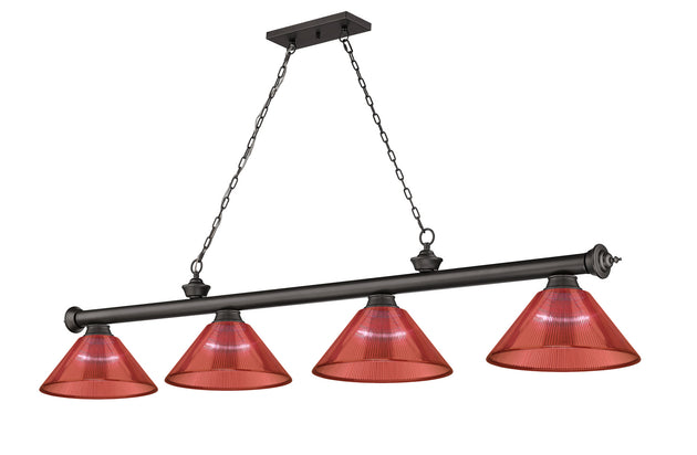 Z-Lite - 2306-4BRZ-PRD - Four Light Billiard - Cordon - Bronze