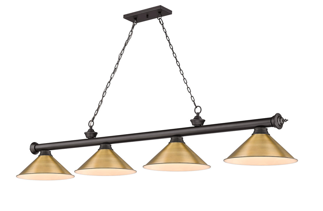 Z-Lite - 2306-4BRZ-RB15 - Four Light Billiard - Cordon - Bronze