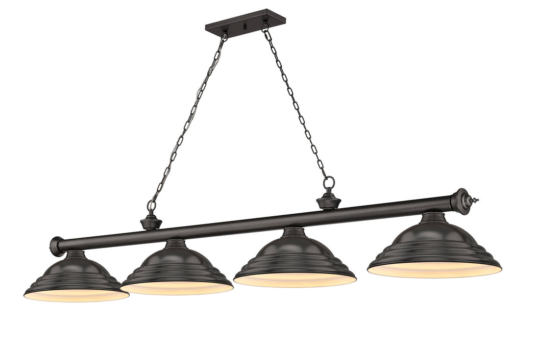 Z-Lite - 2306-4BRZ-SBRZ - Four Light Billiard - Cordon - Bronze