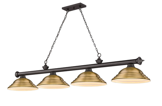 Z-Lite - 2306-4BRZ-SRB - Four Light Billiard - Cordon - Bronze
