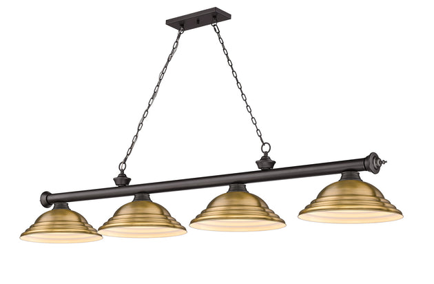 Z-Lite - 2306-4BRZ-SRB - Four Light Billiard - Cordon - Bronze