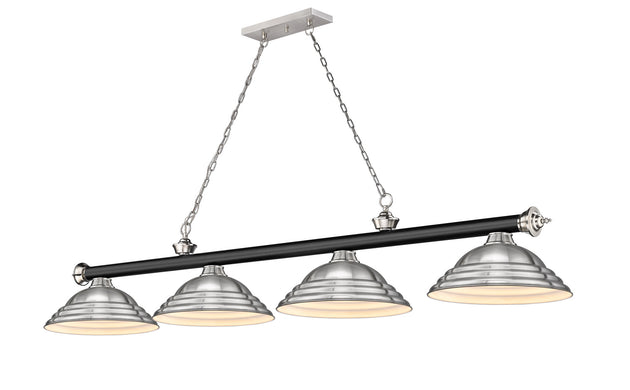Z-Lite - 2306-4MB-BN-SBN - Four Light Billiard - Cordon - Matte Black / Brushed Nickel
