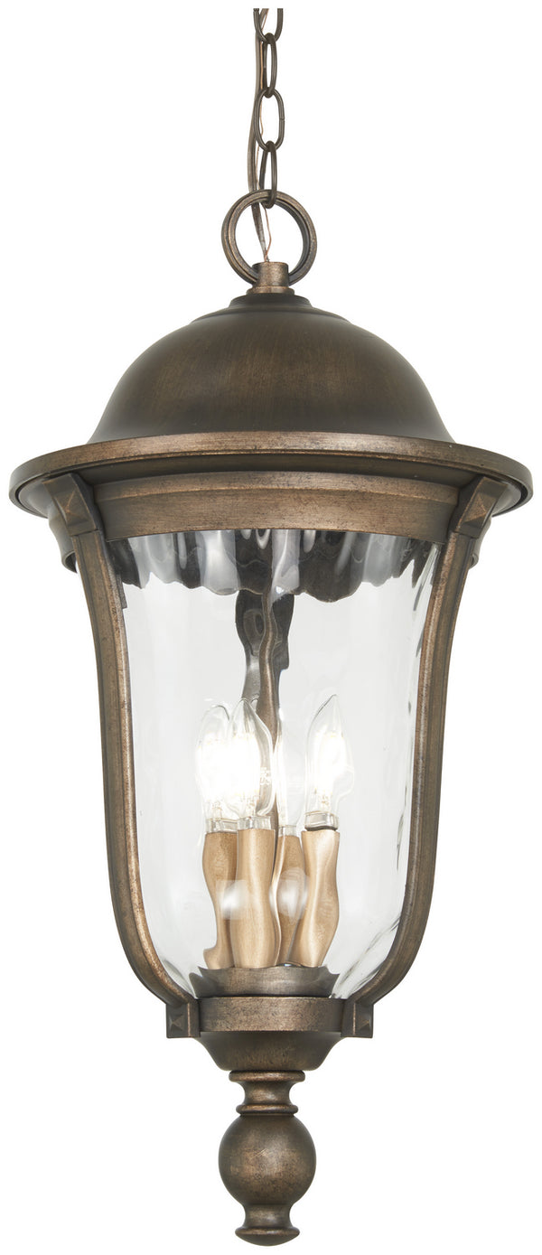 Minka-Lavery - 73247-748 - Four Light Outdoor Chain Hung - Havenwood - Tauira Bronze And Alder Silver