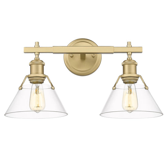 Golden - 3306-BA2 BCB-CLR - Two Light Bath Vanity - Orwell BCB - Brushed Champagne Bronze