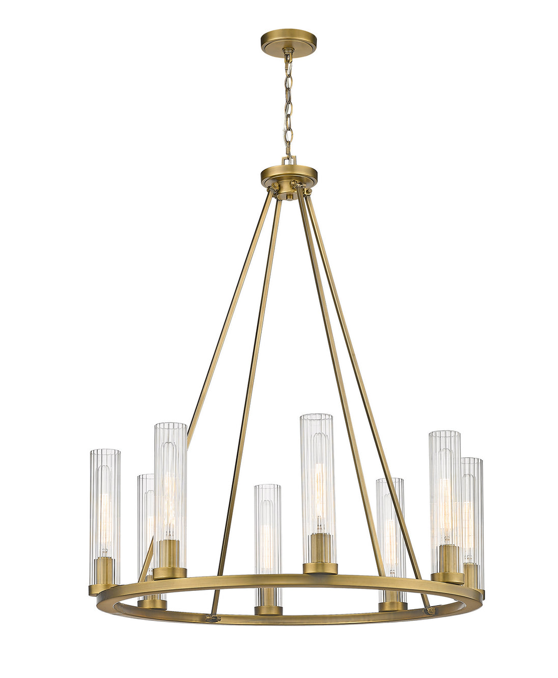 Z-Lite - 3031-8RB - Eight Light Chandelier - Beau - Rubbed Brass