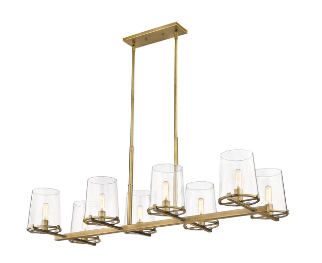 Z-Lite - 3032-8L-RB - Eight Light Linear Chandelier - Callista - Rubbed Brass