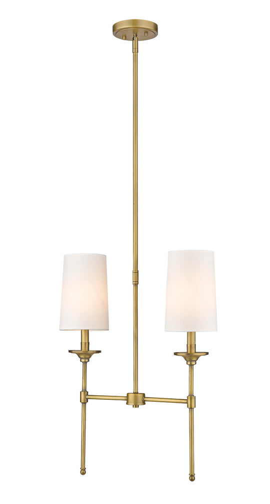 Z-Lite - 3033-2L-RB - Two Light Linear Chandelier - Emily - Rubbed Brass