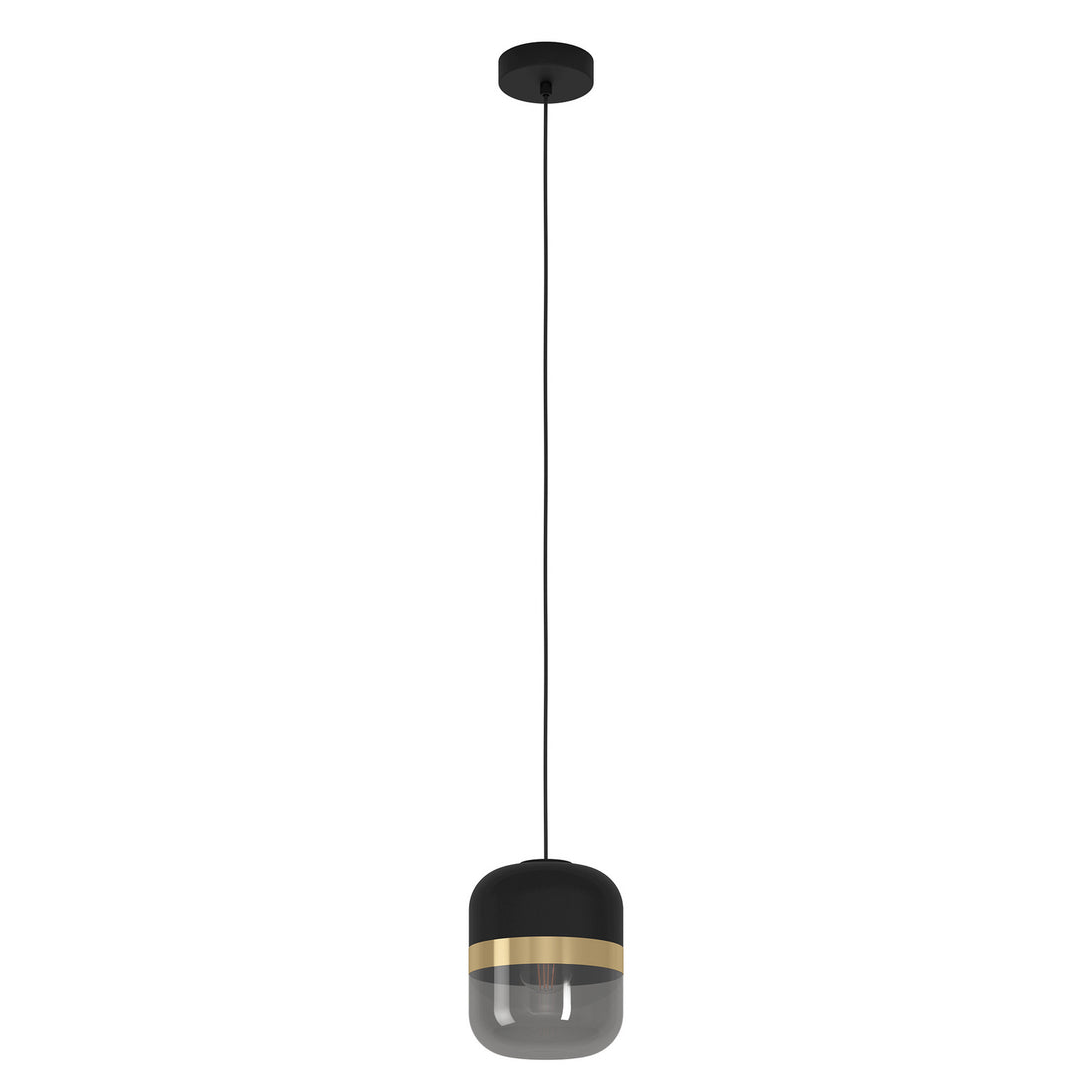 Eglo USA - 39918A - One Light Mini Pendant - Sinsiga - Structured BlacK