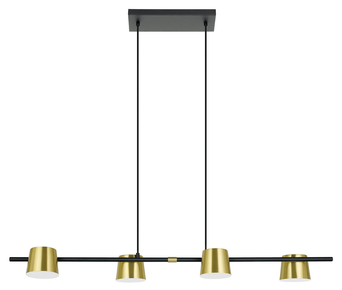 Eglo USA - 39985A - LED Linear Pendant - Altamira - Structured Black & Brass