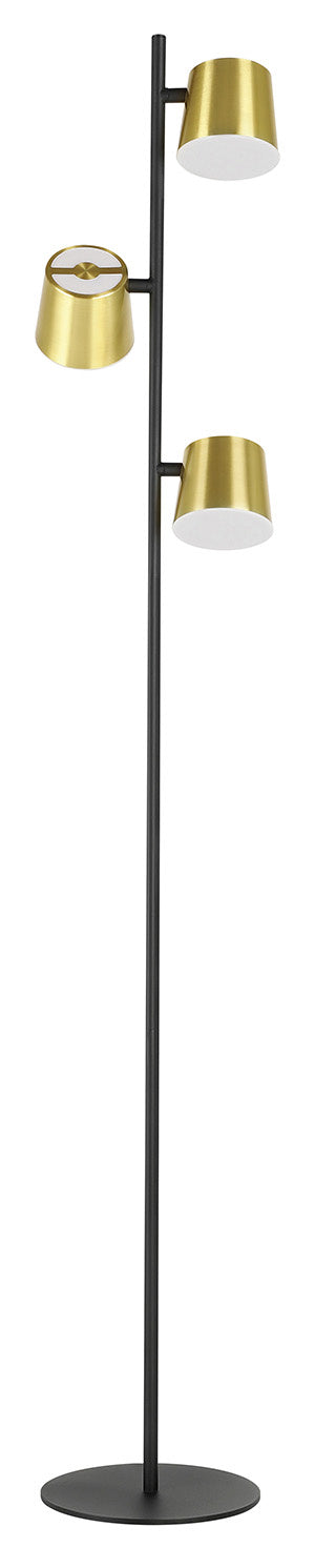 Eglo USA - 39987A - LED Floor Lamp - Altamira - Structured Black & Brass