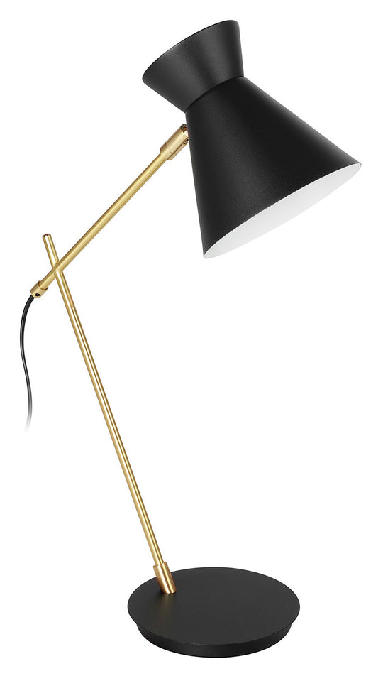 Eglo USA - 98864A - One Light Table Lamp - Amezaga - Structured Black and Brushed Brass