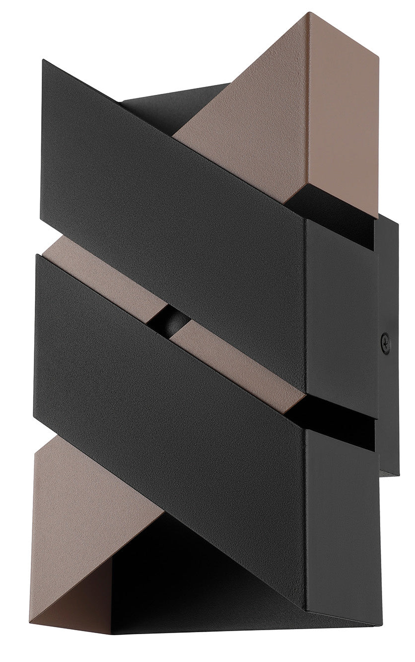 Eglo USA - 99689A - LED Wall Sconce - Gurare - Structured Black & Mocha