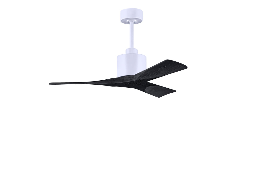 Matthews Fan Company - NK-MWH-BK-42 - 42"Ceiling Fan - Nan - Matte White