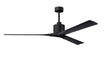 Matthews Fan Company - NKXL-BK-BK-72 - 72"Ceiling Fan - Nan XL - Matte Black