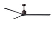 Matthews Fan Company - NKXL-TB-BK-90 - 90"Ceiling Fan - Nan XL - Textured Bronze