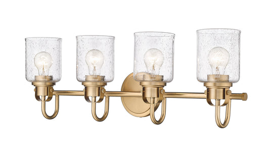 Z-Lite - 340-4V-HG - Four Light Vanity - Kinsley - Heirloom Gold