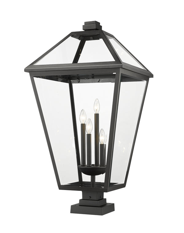 Z-Lite - 579PHXLXS-SQPM-BK - Four Light Outdoor Pier Mount - Talbot - Black