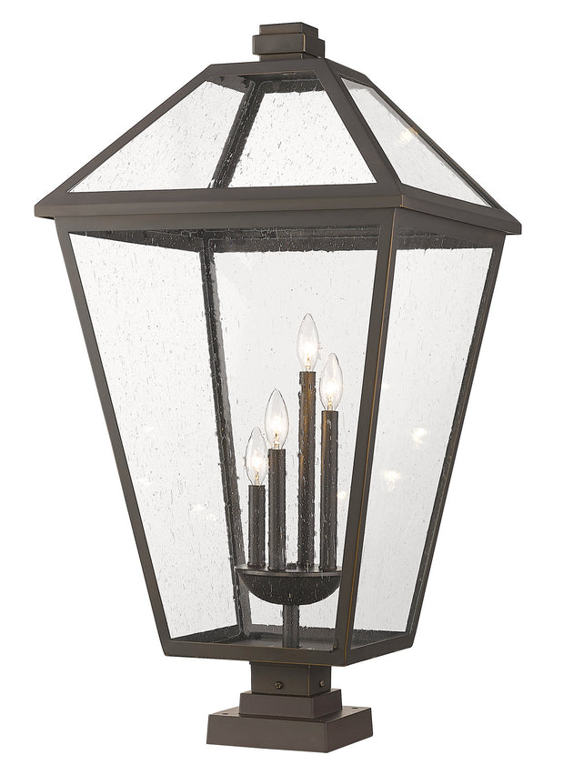 Z-Lite - 579PHXLXS-SQPM-ORB - Four Light Outdoor Pier Mount - Talbot - Oil Rubbed Bronze