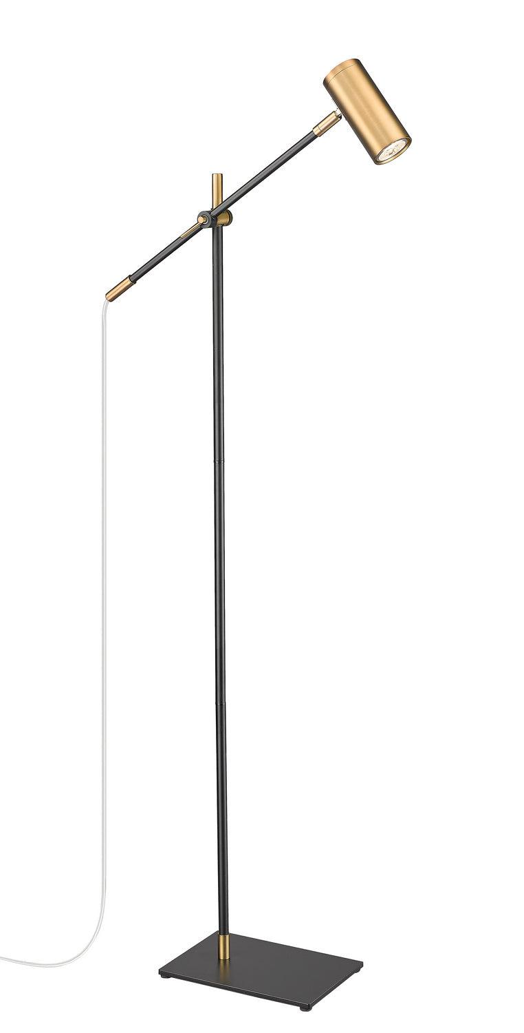 Z-Lite - 814FL-MB-OBR - One Light Floor Lamp - Calumet - Matte Black / Olde Brass