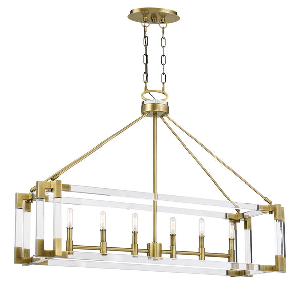 Metropolitan - N7356-790 - Six Light Island Pendant - Prima Vista - Aged Antique Brass