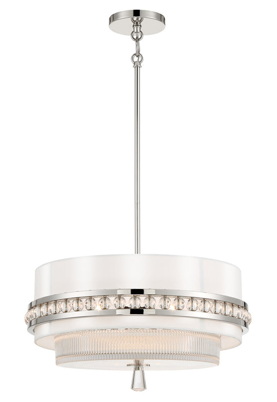 Metropolitan - N7383-613 - Three Light Convertible Semi Flush / Pendant - Sutton - Polished Nickel