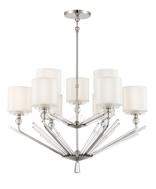 Metropolitan - N7389-613 - Nine Lights Chandelier - Sutton - Polished Nickel