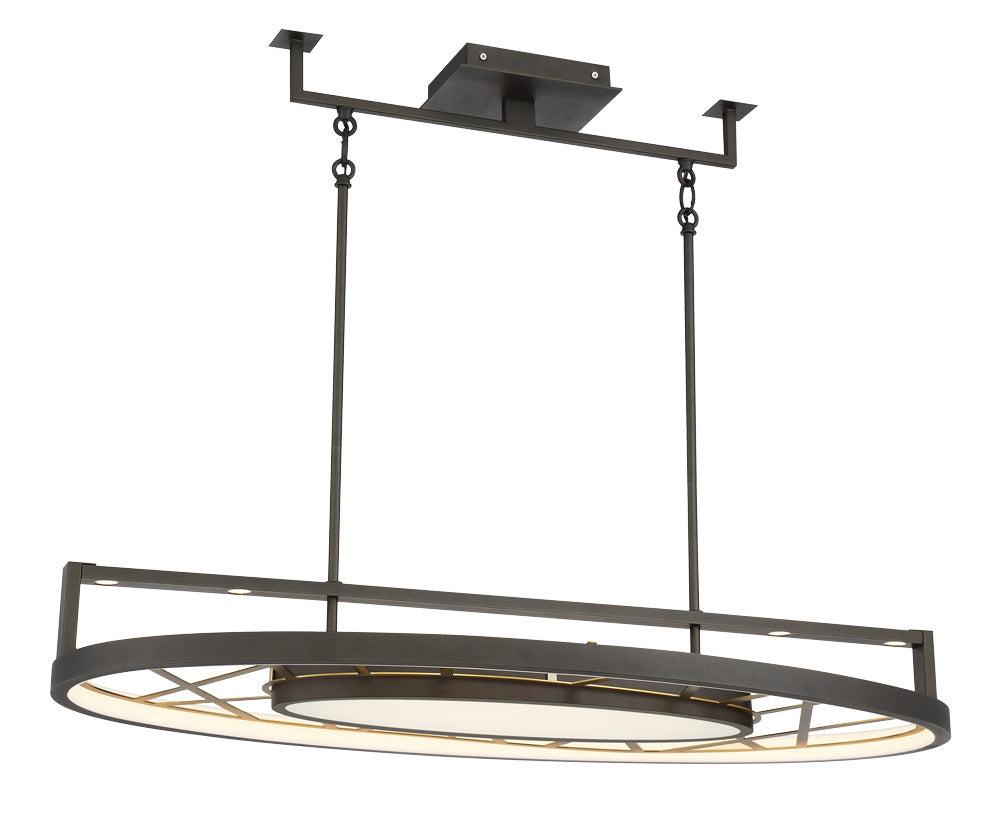 Metropolitan - N7528-716-L - LED Island Pendant - Tribeca - Smoked Iron And Soft Brass