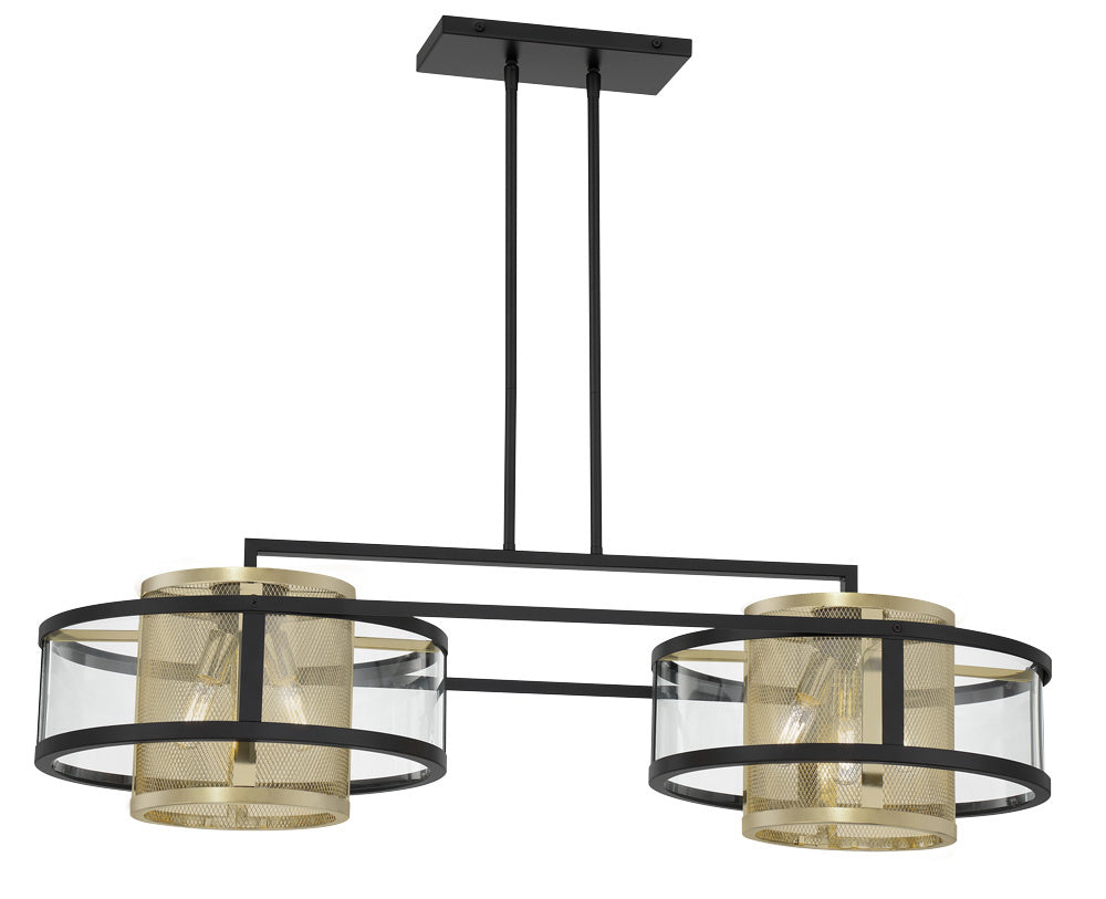 Metropolitan - N7819-726 - Six Light Island Pendant - Soho - Coal And Soft Brass