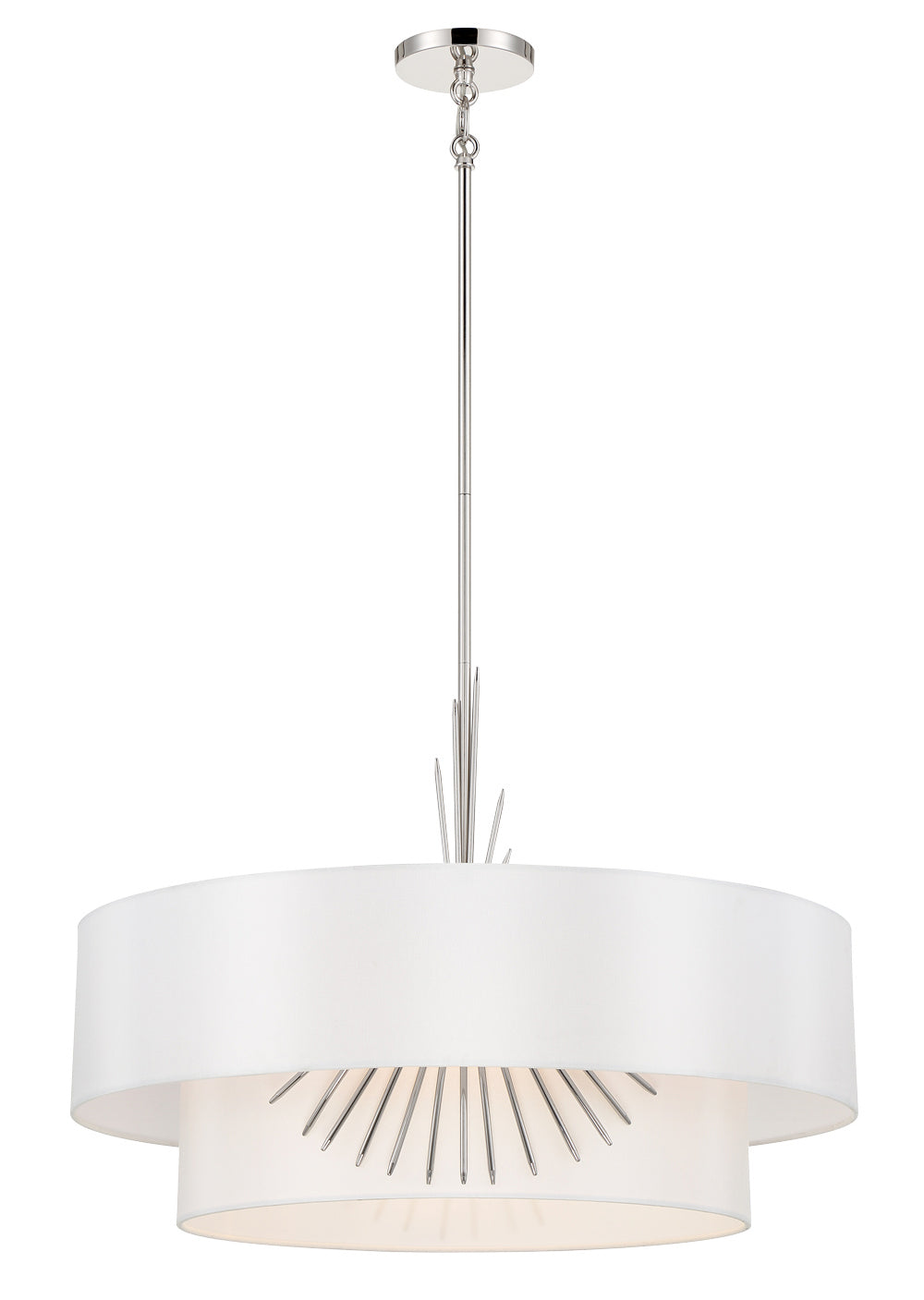 George Kovacs - P5394-613 - Four Light Pendant - Gramercy - Polished Nickel