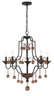 Minka-Lavery - 2665-723 - Five Light Chandelier - Colonial Charm - Old World Bronze W/Walnut Acce