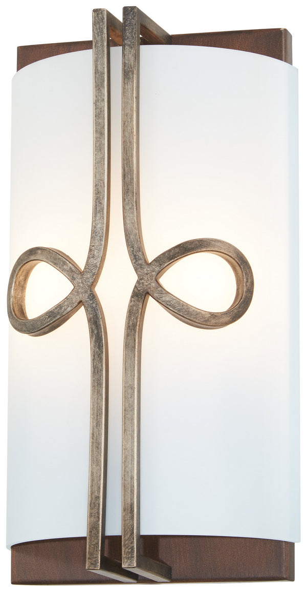 Minka-Lavery - 2692-115 - Two Light Wall Sconce - Yorkville - Aged Darkwood With Silver Pati