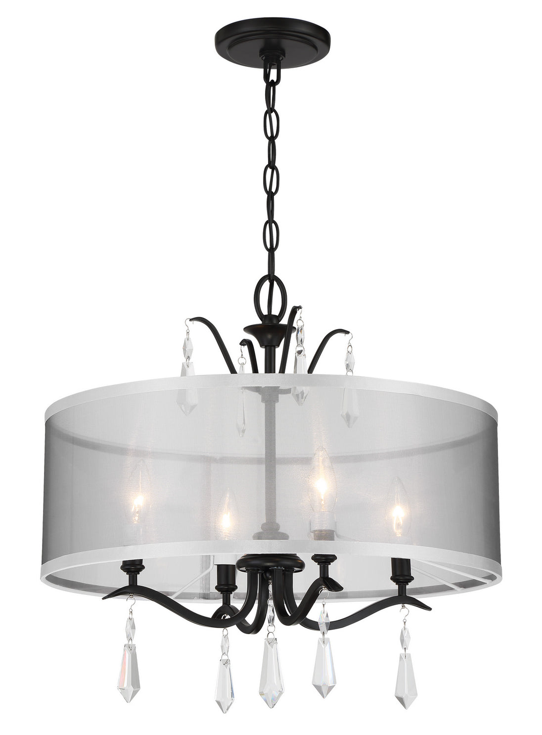 Minka-Lavery - 4443-66A - Four Light Foyer/Semi Flush - Laurel Estate - Coal