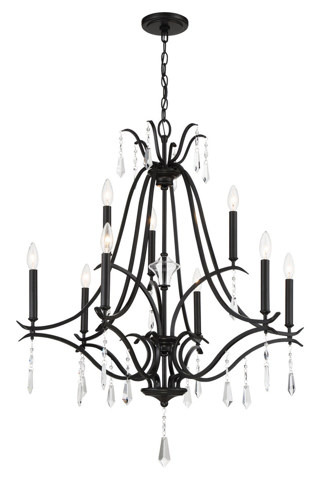 Minka-Lavery - 4449-66A - Nine Light Chandelier - Laurel Estate - Coal