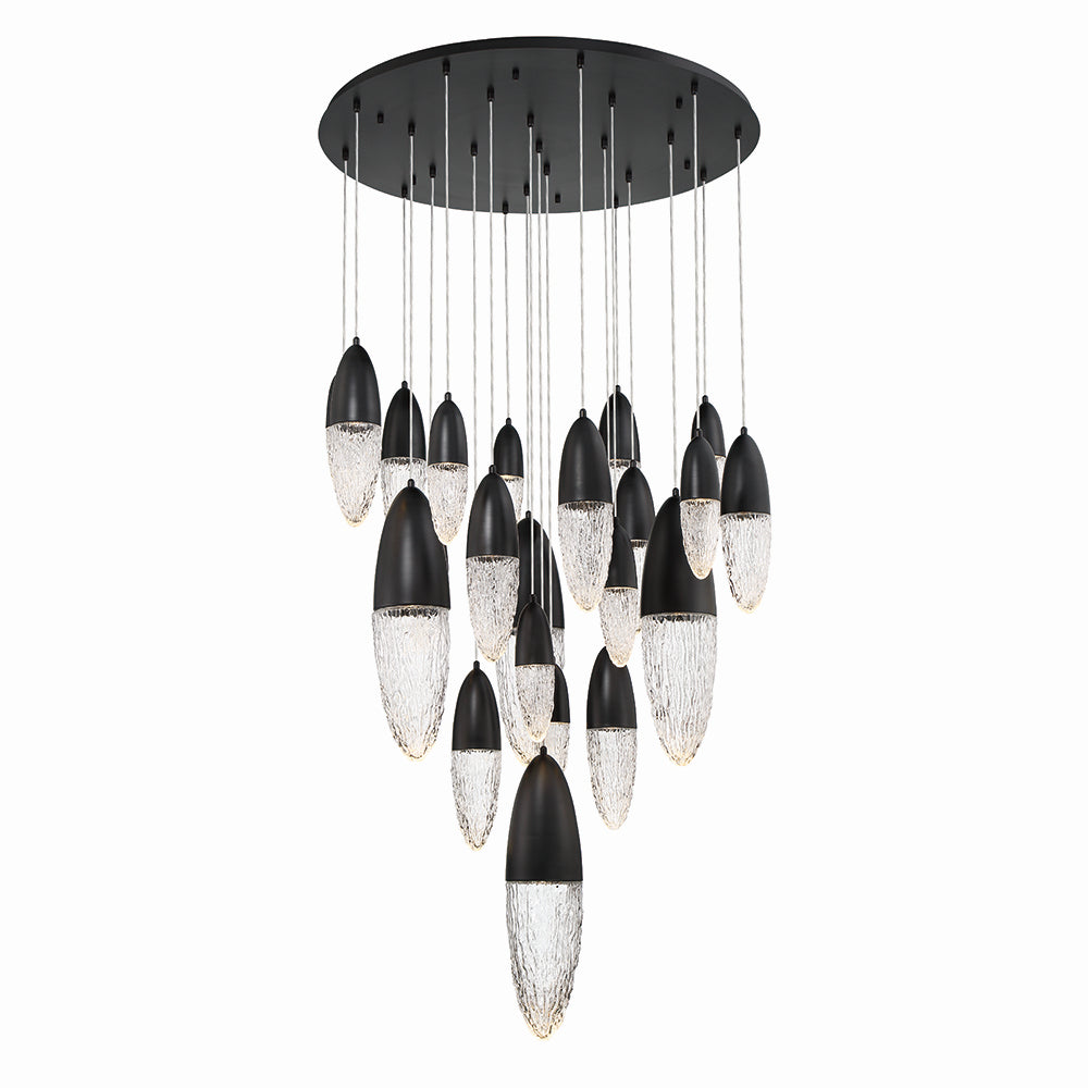 Eurofase - 43860-025 - 22 Light Chandelier - Ecrou - Black