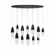 Eurofase - 43861-024 - 12 Light Chandelier - Ecrou - Black