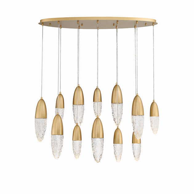 Eurofase - 43861-035 - 12 Light Chandelier - Ecrou - Gold