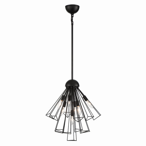 Eurofase - 43862-016 - Seven Light Pendant - Dendelio - Black