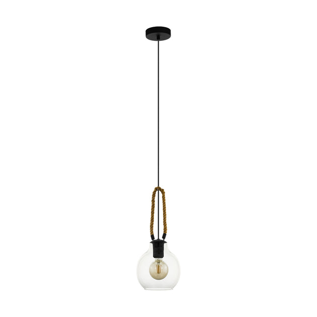 Eglo USA - 43617A - One Light Pendant - Roding - Structured Black